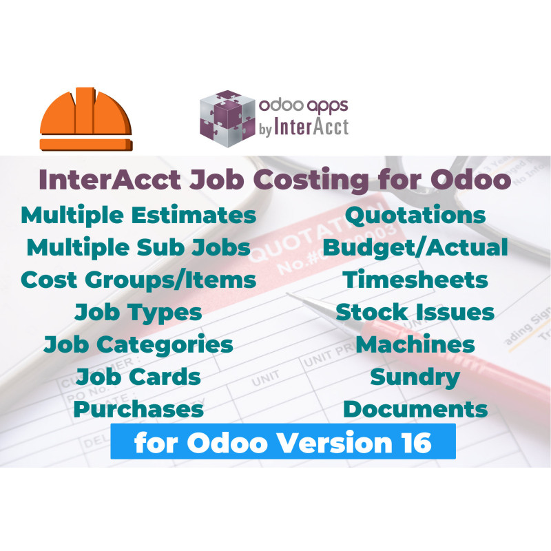 InterAcct Job Costing for Odoo - version 16