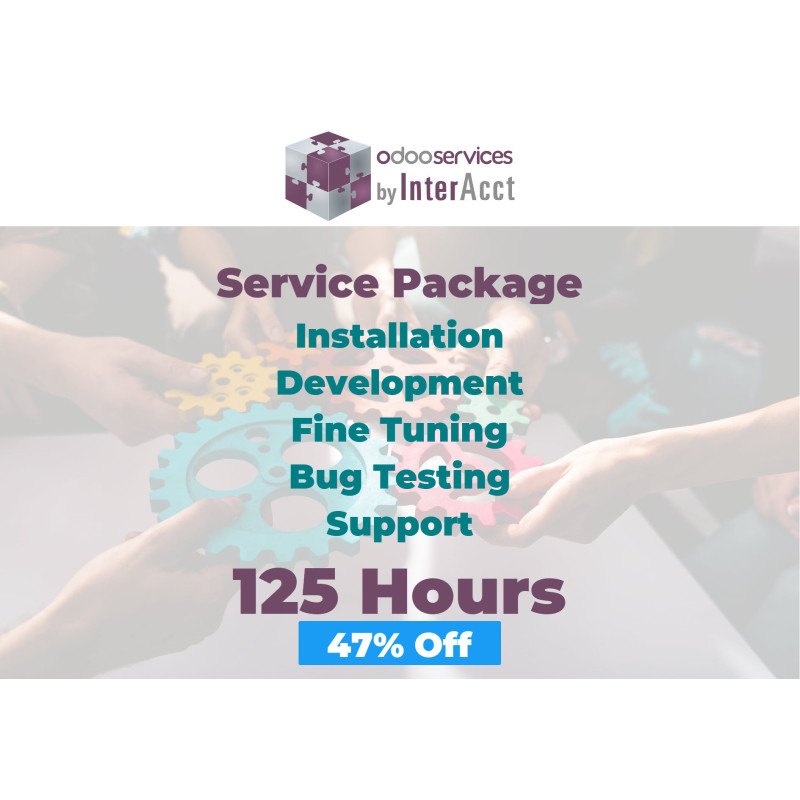 125 Hours - Development/Support Services for Odoo