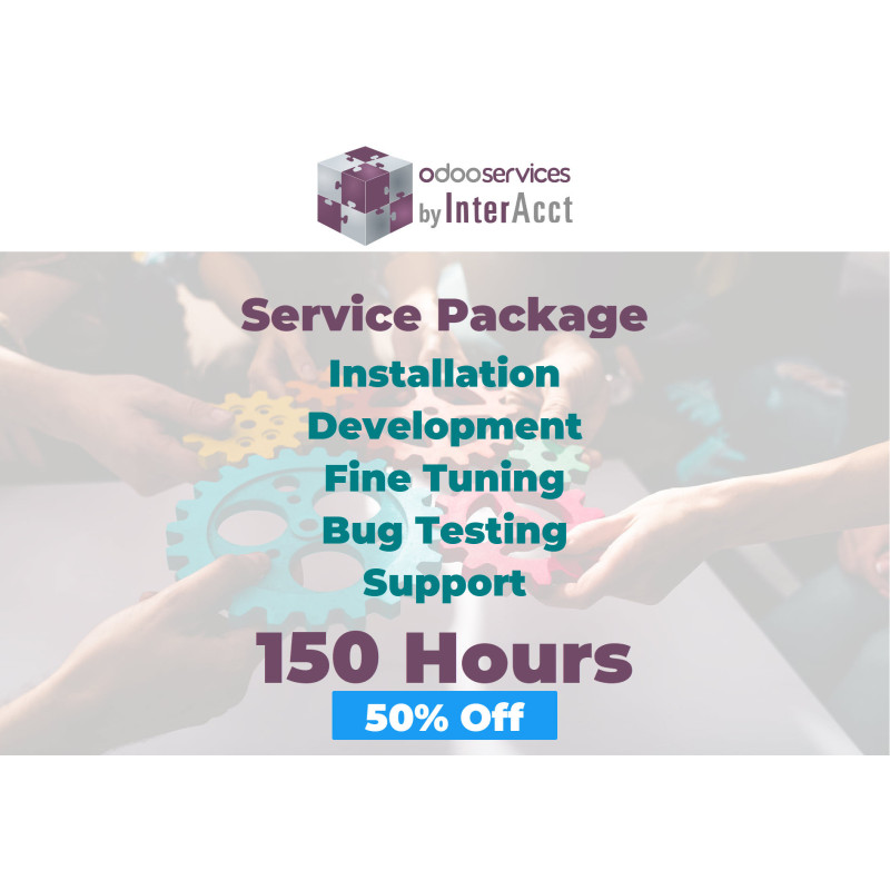 150 hours - Development/Support Services for Odoo