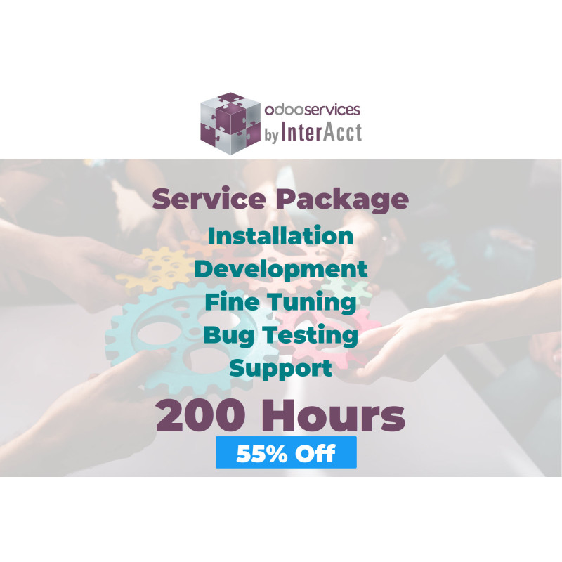 200 hours - Development/Support Services for Odoo