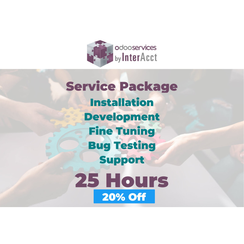 25 hours - Development/Support Services for Odoo