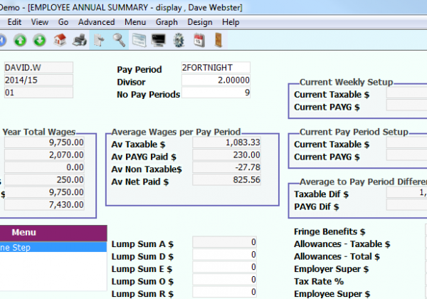 Payroll – Annual Summary