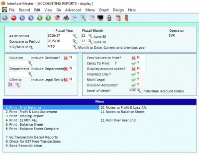 InterAcct Software Financial reports, Software for Accounting, Accounting Software, Australian Accounting Software
